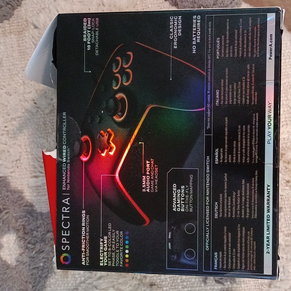 Spectra Nintendo switch wired remote NIB🖤🖤🖤 - Picture 7 of 7
